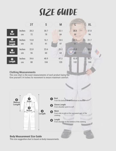Spooktacular Creations Astronaut Costume with Helmet, Space Suit for Toddler, Kids Astronaut Halloween Costume for Cosplay