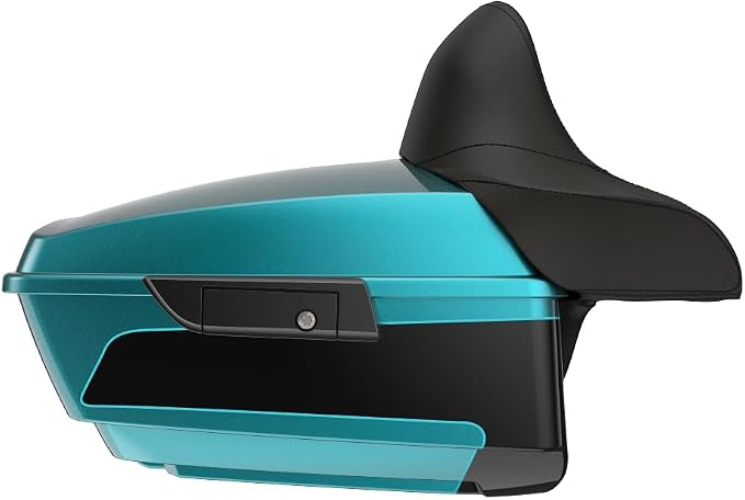 Advanblack 2026 Road Glide Teal Thunder/Vivid Black King Tour Trunk Pack+Wrap-Around Backrest Pad Fits For Harley Touring CVO Road King Street Glide Electra Glide Ultra Limited 1997-2026