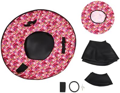 35-Inch Inflatable Snow Tube Sled for Kids & Adults, Heavy-Duty Oxford Cloth Winter Sledding Tube with Handles & Cushion, Cold-Resistant Ski Circle for Downhill Snow Sledding, 198 lbs Capacity