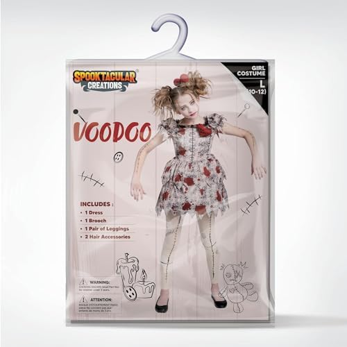 Spooktacular Creations Halloween Kids Voodoo Costume, Voodoo Doll Dress Costume for Girls Halloween Dress up, Role-Playing