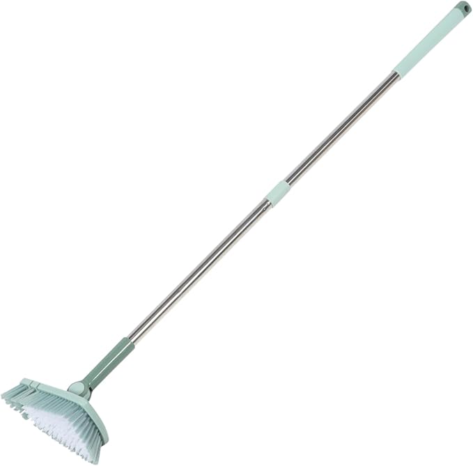 HANABASS 3pcs Handle Floor Scrubber Brush Bathroom Kitchen Cleaning Tool Brush for Easy Use Tiles Pools and Hard Reach Areas