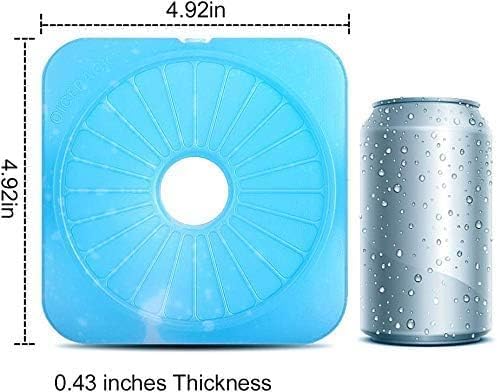 10Pcs Slim Ice Packs for Lunch Box - Reusable Cold Packs for Lunch Bag & Cooler, Long-Lasting Hard Gel Freezer Packs, BPA-Free for Office Camping