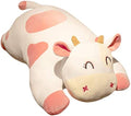 ELAINREN Cuddly Pink Cow Stuffed Pillow Soft Cattle Plush Toy/25.6''