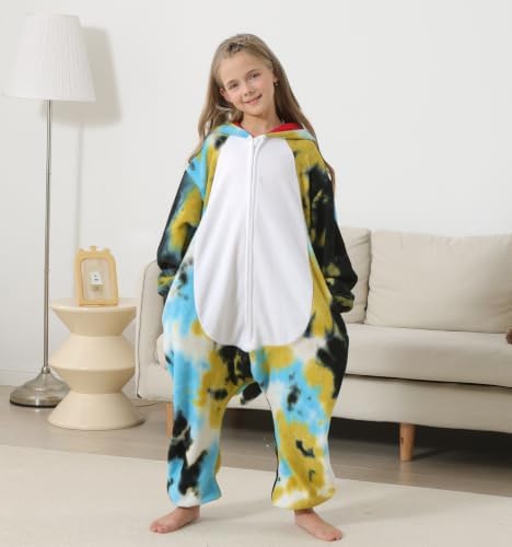Animal Onesie Pajamas for Kids, Soft Flannel Halloween Cosplay Costume for Boys Girls