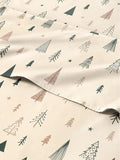 Christmas Sheet Set, Holiday Pine, Holiday Xmas Bedding Set - King Size
