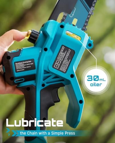 SEESII Flagship 8-Inch Cordless Mini Chainsaw, Upgraded Brushless Motor