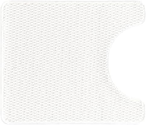 TYUU Toilet Rug, Thin Toilet Rugs U Shaped Washable Non Slip Absorbent Quick Dry Low Pile Toilet Mat, White 20"x24" U Shape