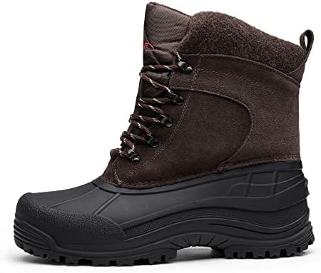 NORTIV 8 Men's Insulated Waterproof Winter Snow Boots TERREY
