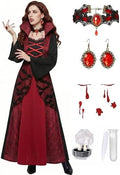 Vampire Costume for Women Gothic Vampire Witch Dress Halloween Adult