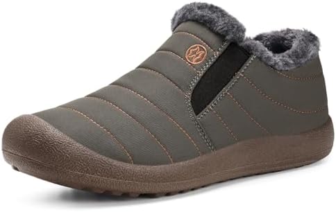 Eagsouni Womens Mens Snow Boots Winter Slip On Shoes