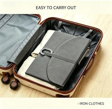 Foldable Hanging Ironing Board with Hook, 36x16 in, Gray | Wrinkle-Free Anywhere — Foldable Heat-Resistant Steamer Pad with Hook, 36x16", Portable for Home & Travel