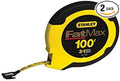 2 Pack Stanley 34-130 100' x 3/8" FatMax Long Tape Measure