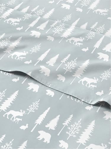 Christmas Sheet Set, Woodlands, Holiday Xmas Bedding Set - Twin XL Size