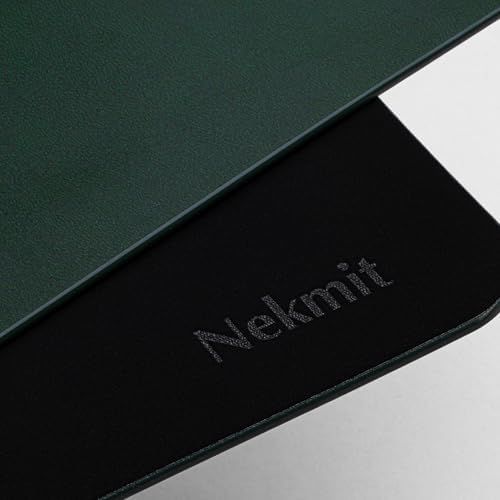 Nekmit Leather Desk Blotter Pad 36 x 20 Inches, Flat, Non-Slip, Waterproof, Green