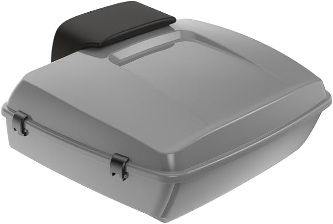 Advanblack 2026 Road Glide Tour Trunk Pack Dark Billiard Gray Chopped Tour Trunk Pack Backrest Pad for '97-'26 Harley Touring Road King Street Glide Electra Glide CVO models