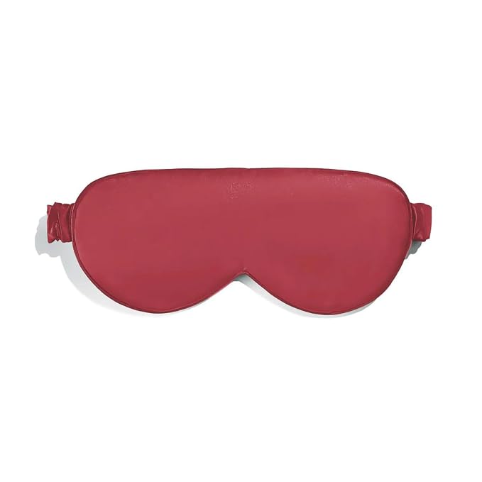 Branche Beauty Belle De Nuit Sleep Mask - Silk Eye Mask 6A Silk 22 Momme Eye Cover Sleepover Shade Blindfold Mask for Luxury Sleep in Total Darkness (Ruby)
