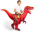 Spooktacular Creations Inflatable Dinosaur Costume Kids, Blow up Ride on Raptor Suit Boys Girls for Halloween Cosplay Party