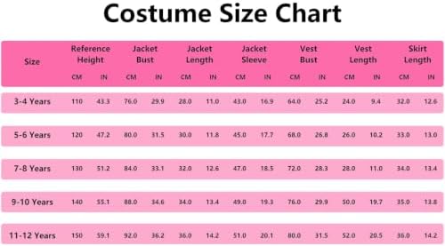 ELIM Kids Pop Star Costume Girls Halloween Costumes Set with Accessories