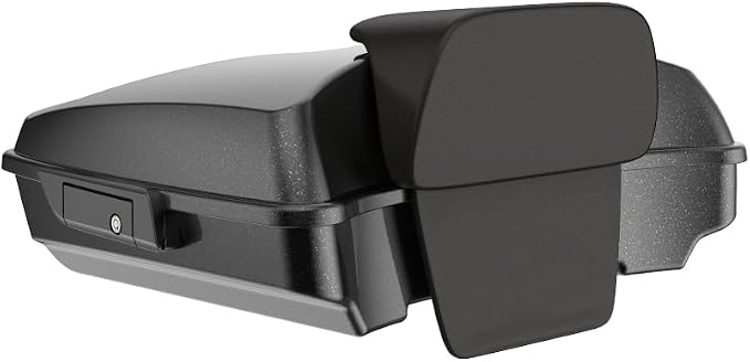 Advanblack Road Glide Tour Trunk Pack Raven Metallic Razor Tour Trunk Pack Backrest Pad for '97-'25 Harley Touring Road King Street Glide Electra Glide CVO Models