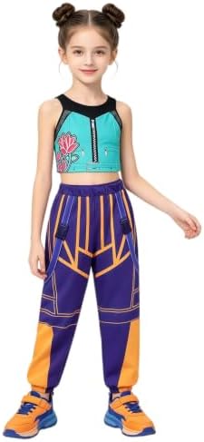 ELIM Kids Pop Star Costume Girls Halloween Costumes Set with Accessories