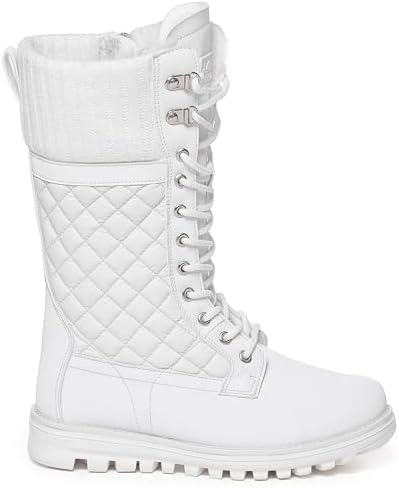 POLAR Womens Faux Fur Warm Thermal Waterproof Outdoor Walking Snow Winter Rubber Sole Calf Boots