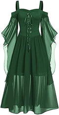 CHARMMA Women's Plus Size Butterfly Sleeve Gothic Halloween Dress