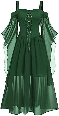 CHARMMA Women's Plus Size Butterfly Sleeve Gothic Halloween Dress