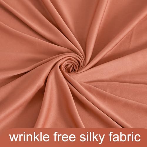 4 Panels Rust Backdrop Curtain for Parties Wedding Wrinkle Free Red Photo Curtains Backdrop Drapes Fabric Decoration for Birthday Party Baby Shower Christmas 20ft(W) x 10ft(H)