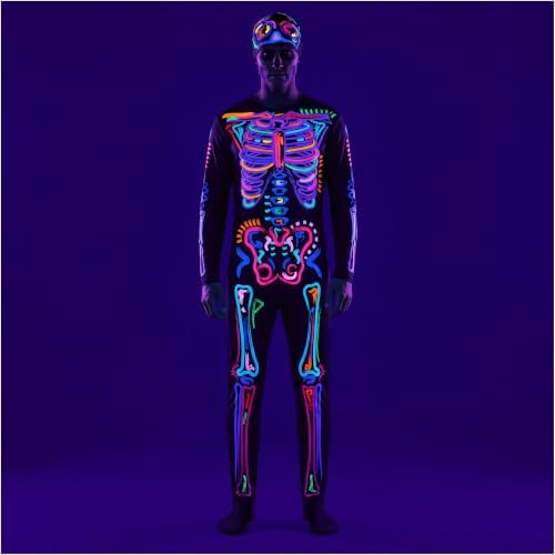 Get Trend Skeleton Halloween Costumes for Men and Women, Dress Up Outfit