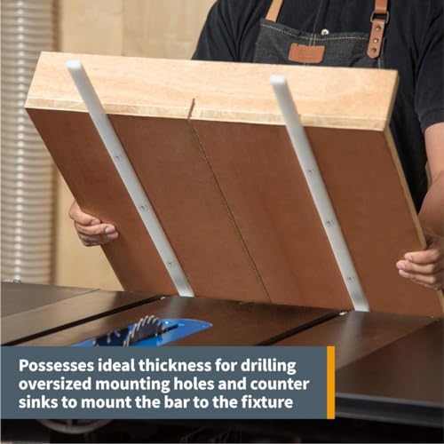 POWERTEC 36" HDPE Miter Bar for Table Saw Sled, Taper Jig, Fits Miter Slot Runners 3/4" x 3/8 Slot on Table Saw, Router Table, Band Saw, Wood Working Tools & Accessories, 2PK (71636V)