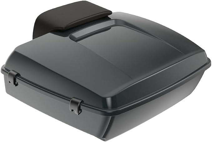 Advanblack 2025 RG Tour Trunk Pack Iron Horse Metallic Chopped Tour Trunk Pack Backrest Pad for '97-'25 Harley Touring Road King Street Glide Electra Glide CVO models