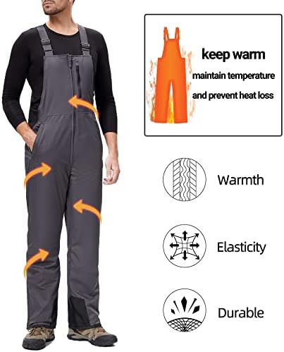 BenBoy Mens Snow Bibs Ski Pants Softshell Waterproof