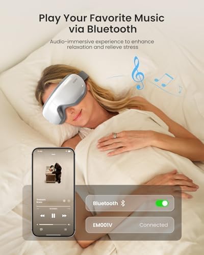 RENPHO Eyeris 1V Eye Massager with Voice Control, Heated Massage Eye Mask