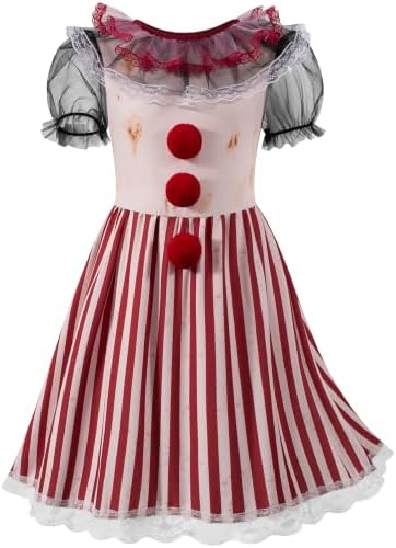 Clown Costume for Girls, Halloween Scary Killer Clown Costume
