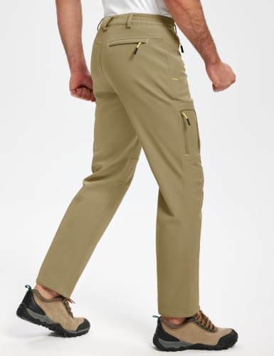 MAGCOMSEN Men's Ski Snow Pants Waterproof Fleece Lined Winter Hiking Pants