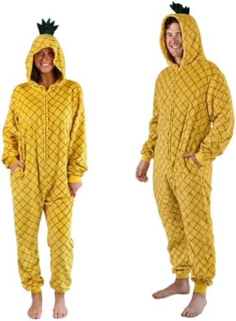 Funziez! Slim Fit Adult Onesie - Animal Costume - Plush Unisex Halloween One Piece Cosplay Suit for Women and Men