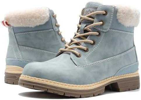 COTTIMO Womens Snow Hiking Winter Boots Casual Fur Lined Fashion Boots