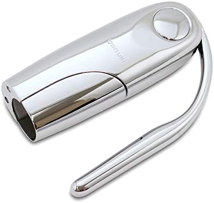 Vinturi Wine Opener Heavy-duty Vertical Lever Corkscrew with Built-in Foil Cutter Heavy Duty Die-Cast Construction in Compact Size Works on Natural and Synthetic Corks, Silver