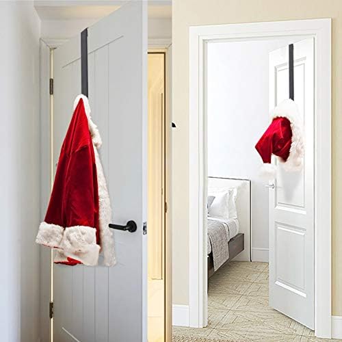 HEYHOUSE Wreath Door Hanger, 2 Pack Adjustable Wreath Hanger for Front Door Decor Halloween Christmas Decorations from 14.9-25", Heavy Duty Metal Over The Door Hooks Organizer 20 lbs Indoor Outdoor