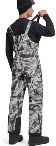 FREE SOLDIER Mens Snow Bibs Ski Snow Pants Softshell Ski Bib Overalls