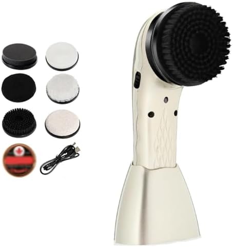 6-in-1 Electric Shoe Polisher Brush - USB Rechargeable 1800mAh Battery, Perfect for Leather Shoes, Boots, Bags & Sofas - Ultimate Cleaning & Care Tool for Leather Goods