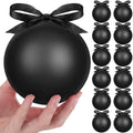 Weysat 12 Pack Large Christmas Plastic Ornaments Yard Tree,Black,6 Inch