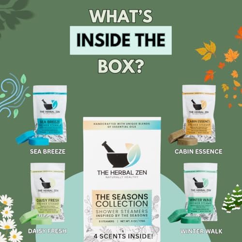 The Herbal Zen Shower Steamers Aromatherapy Pure Essential Oils - 8 Pack