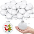 Zubebe 36 Pcs 3.15 Inch Blank White DIY Christmas Ball Ornaments for Craft