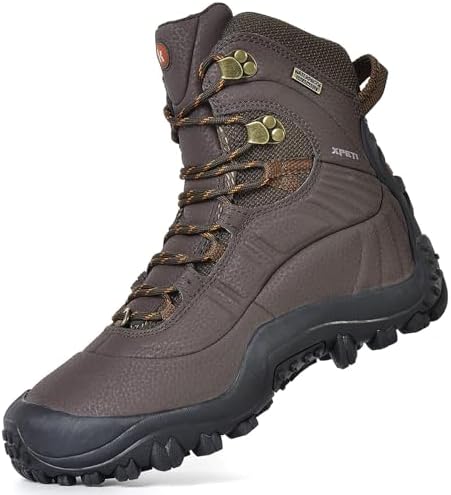 XPETI Men’s Thermator Mid-Rise Lightweight Hiking Insulated Non-Slip Outdoor Boots