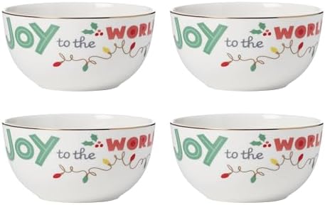 Lenox Snoopy Christmas Porcelain 12-Piece Dinnerware Set for 4