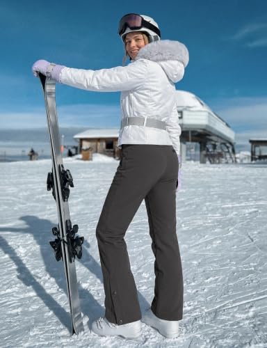 Cycorld Womens Snow Pants: Warm Fleece Lined Ski Pants Softshell