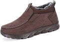 COSIDRAM Mens Shoes Winter Snow Boots Slip On Warm Cotton Padded Loafers