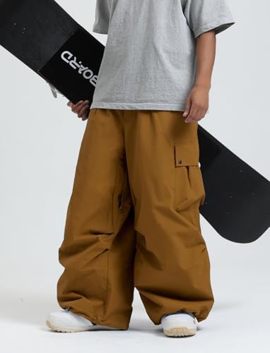 GSOU SNOW Women Men Baggy Snowboard Pants Ski Snow Pants Waterproof