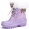 Stelle Girls Snow Boots with Faux Fur Collar Kids Winter Warm Boot